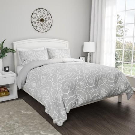 Hastings Home Hastings Home 3-Piece Rose Comforter Set - Full-Queen 723897FVC